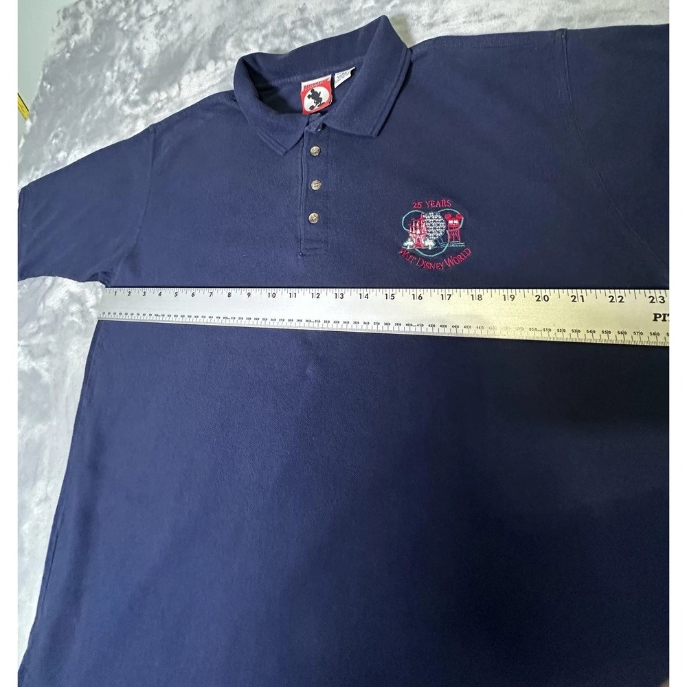 Vintage Walt Disney World Polo Shirt Mens Large 25 Years Anniversary Mickey 90s - Picture 9 of 13